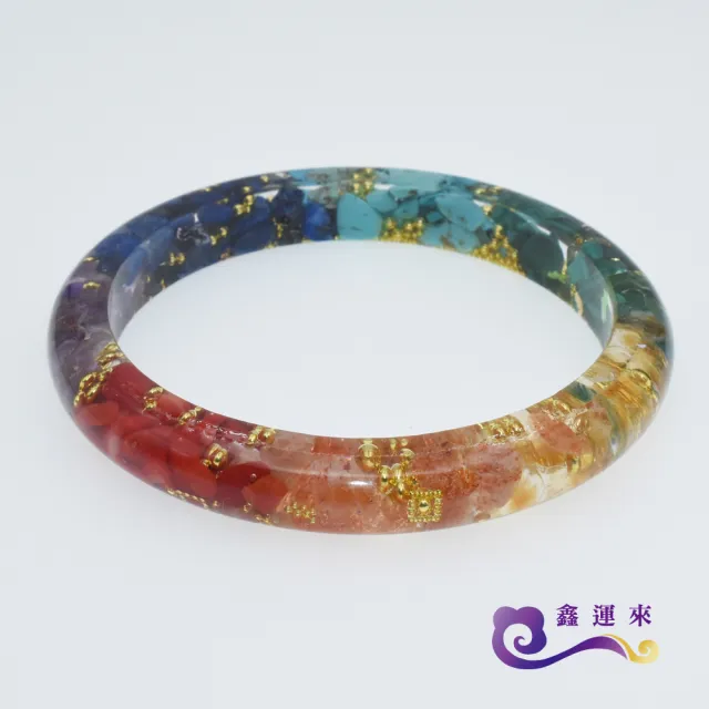 【鑫運來】◎奧剛能量七脈輪細版手鐲