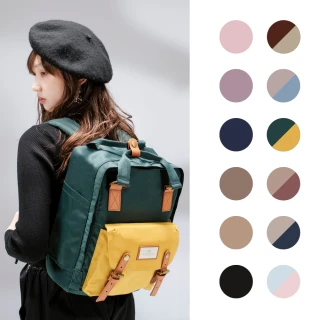 【DOUGHNUT】馬卡龍 經典款 大容量14吋後背包 防潑水(媽媽包 親子包)