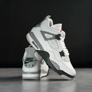 【NIKE 耐吉】Air Jordan 4 Retro 男鞋 白水泥色 復刻 AJ4 運動 喬丹 緩震 籃球鞋 FV5029-100