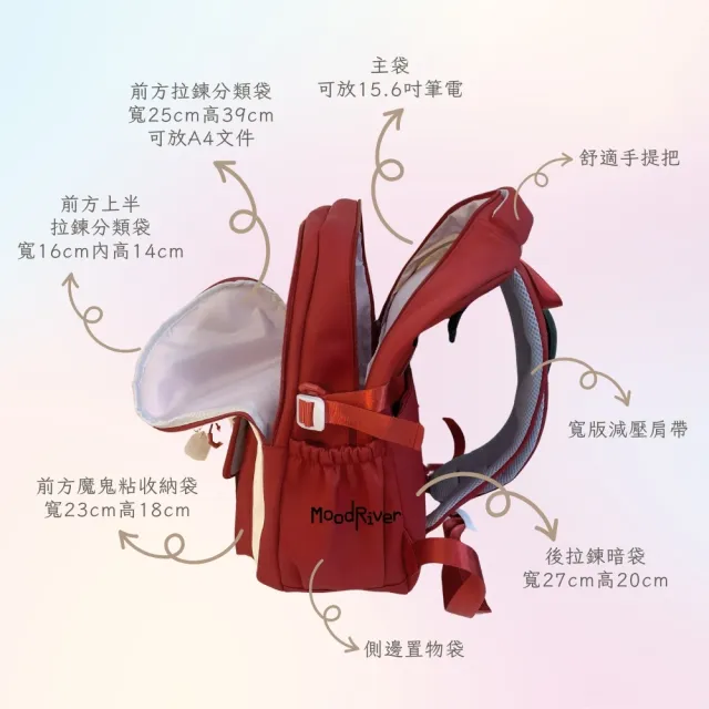 【MoodRiver】雙11 後背包 學生 背包 書包 多隔層 大容量 防潑水 女 包包 旅行背包 日式 