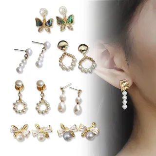 【赫本珠寶】精選天然珍珠耳環｜耳夾｜耳勾(任選多款驚喜組)