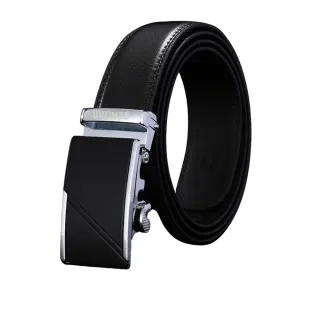 【ZENDAR】限量2折 頂級小牛皮皮革自動扣頭男用皮帶 6824M 全新專櫃展示品(送禮盒提袋)