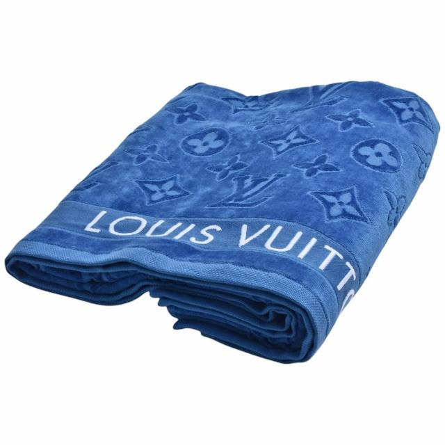 LV LOUIS VUITTON路易威登 RV4213 經典 Monogram 織花沙灘巾