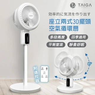 【TAIGA 大河】全方位3D 擺頭送風 座立兩式空氣循環風扇/創風機(CB1141)