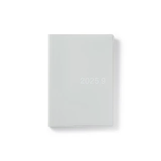 【MUJI 無印良品】上質紙月週筆記本/2025年8月開始/灰.B6