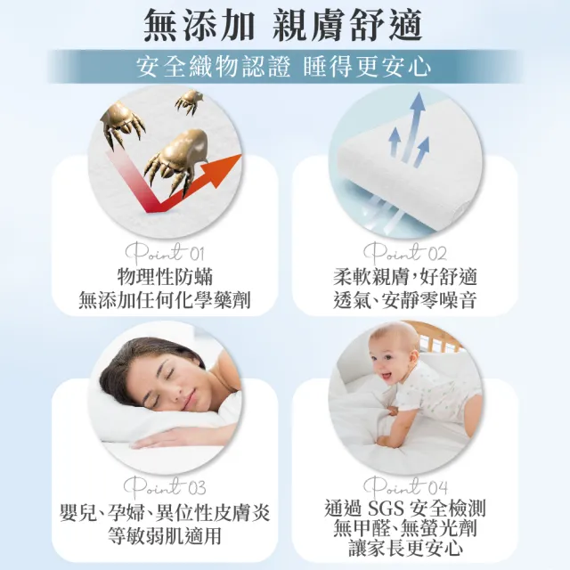 【Fotex芙特斯】新一代超舒眠嬰兒防蟎床墊套63x123x8cm(物理性防螨寢具)