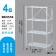 【Ashley House】一秒開合免安裝-70大面寬摺疊附輪置物層架-四層(收納架/置物架/層架/電器架/廚房架)