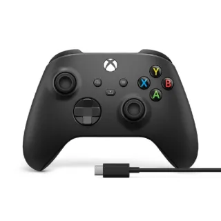 【Microsoft 微軟】XBOX 原廠無線控制器+USB-C 纜線(磨砂黑NB活動用魔物獵人適用)