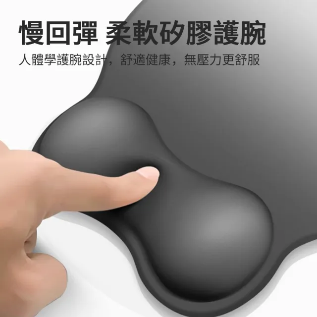 【kingkong】人體工學牛奶絲護腕滑鼠墊（防腱鞘護腕托/矽膠底防滑/滑鼠手剋星/辦公室必備）