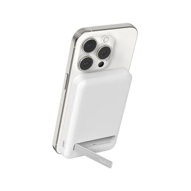 【BELKIN】BoostCharge Pro Qi2 磁吸無線充電行動電源5000mAh-黑/白/藍(BPD006)