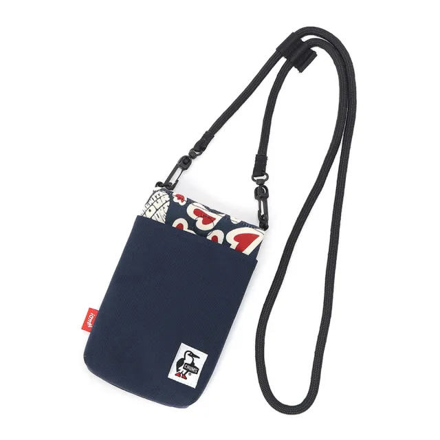 【CHUMS】CHUMS 休閒 Rope Shoulder Pouch Sweat Nylon隨身手機肩背包 Love 男 女(CH603815Z357)