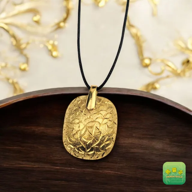 黃金墜飾金緻肌理1.93錢附贈皮繩(黃金墜飾)