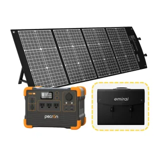 【Pecron】儲能電站E600LFP性能小鋼炮1200W+120W太陽能板組(露營儲能入門首選/安全耐用磷酸鐵鋰)