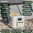 【emirai】次世代行動電站1500W+120W太陽能板組-沙漠白EMR1500X(戶外防災露營儲能電站/安全耐用磷酸鐵鋰)
