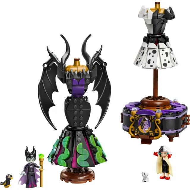 【LEGO 樂高】迪士尼系列 43262 黑巫婆和庫伊拉德維爾的裙子(反派角色 扮家家酒 兒童玩具 積木)