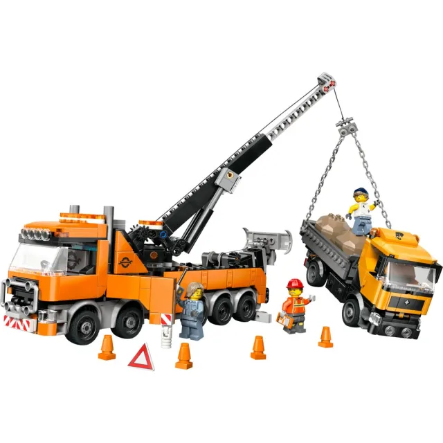 【LEGO 樂高】城市系列 60467 配備起重機的重型道路救援拖吊車(momo獨家 交通工具玩具 兒童玩具 積木)