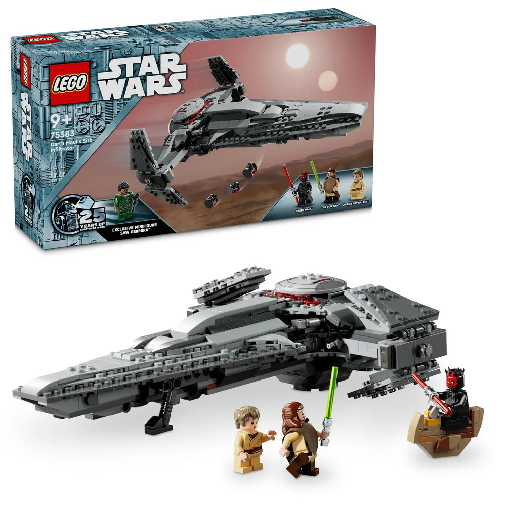 【LEGO 樂高】星際大戰系列 75383 Darth Maul’  s Sith Infiltrator(momo線上獨家 飛行裝置模型)