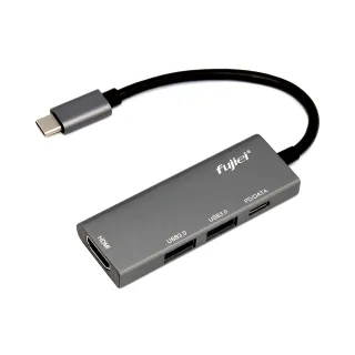 【Fujiei】Type-C 四合一轉換器HDMI/U3x2/USB-C(Type-C 四合一轉換器)