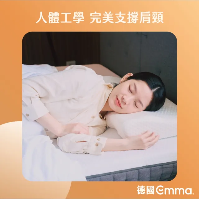 【德國Emma】蝶形釋壓護頸記憶枕 2入組(人體工學設計 支撐肩頸)
