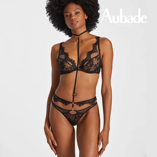 【Aubade】午夜夢迴水滴無襯內衣 性感內衣 法國進口 女內衣(RI-黑)