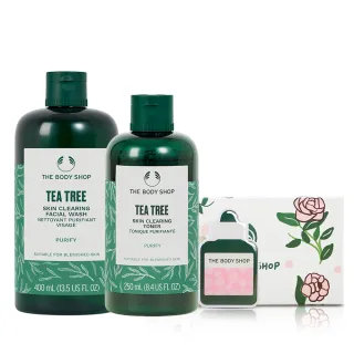 【THE BODY SHOP 美體小舖】茶樹淨膚大容量組(潔面膠400ML+調理水250ML)