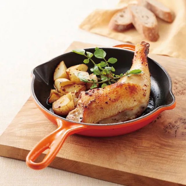 【Le Creuset】琺瑯鑄鐵鍋單柄圓煎盤16cm(櫻桃紅)