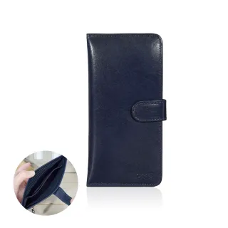 【OMC•植鞣革】 14卡1照簡約牛皮長夾95105(深藍)