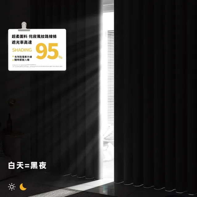 【BonBon naturel】2入全遮光侘寂風質感孔式加厚門簾/窗簾_130*210CM/幾何三角(全遮光/空調簾/門簾/窗簾)