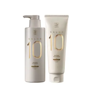 【魅尚萱 官方直營】Salon 10沙龍級多重胺基酸洗髮精500ml/護髮霜 250ml X2入(多款任選)