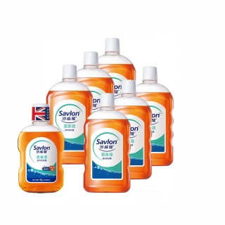 【Savlon 沙威隆】潔身液超值組 1000mlx6+500ml(身體清潔/沐浴/抑制細菌/官方直營)