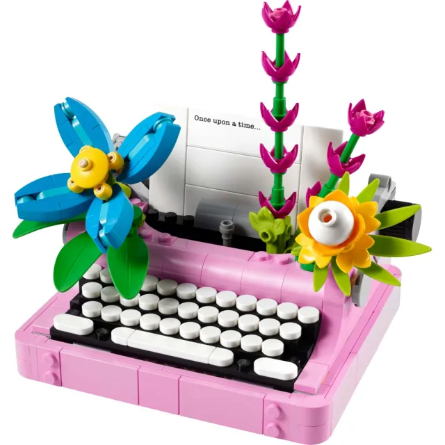 【LEGO 樂高】創意百變系列3合1 31169 花飾打字機(鍵盤 Typewriter 居家擺設 兒童玩具 禮物)