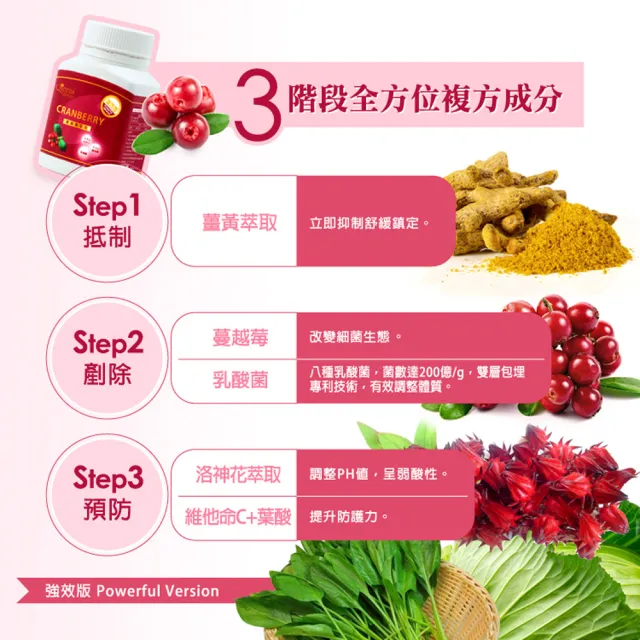 【Queens` choice】高濃縮蔓越莓強效錠 5罐組(30錠/罐-女性私密呵護 蔓越莓 乳酸菌 洛神花 維他命C)