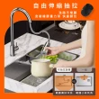 【SMILE】伸縮龍頭 黑曜色 立式水龍頭 水槽水龍頭 水龍頭廚房 165-KF304B(面盆水龍頭 鵝頸水龍頭)