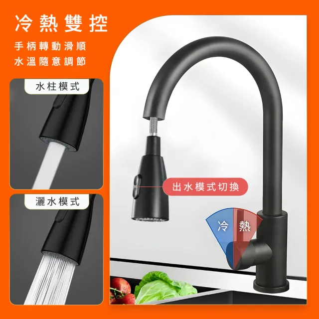 【SMILE】廚房龍頭 銀色 兩用水龍頭 萬用水龍頭 165-KF304S(水龍頭延伸器 花灑萬向)