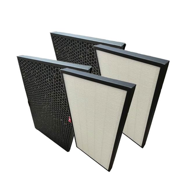 【PUREBURG】適用Honeywell KJ810G93WTW Air Big 2智能商用空氣清淨機替換用HEPA+活性碳濾網濾芯組