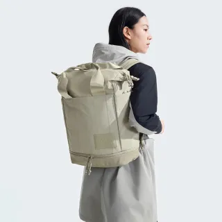 【The North Face 官方旗艦】北面女款棕色復古紋理休閒後背包｜81DW1I4(筆電包/登山包)