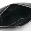 【BALLY】Mythos 紅白條紋再生牛皮拉鍊斜背包(黑色)