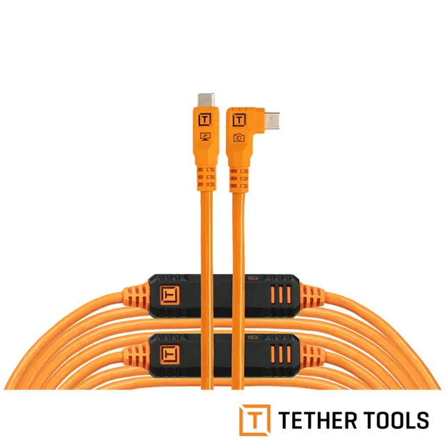【TETHER TOOLS】TetherPro Optima 10G USB-C轉USB-C直角傳輸線 9.4m(公司貨)
