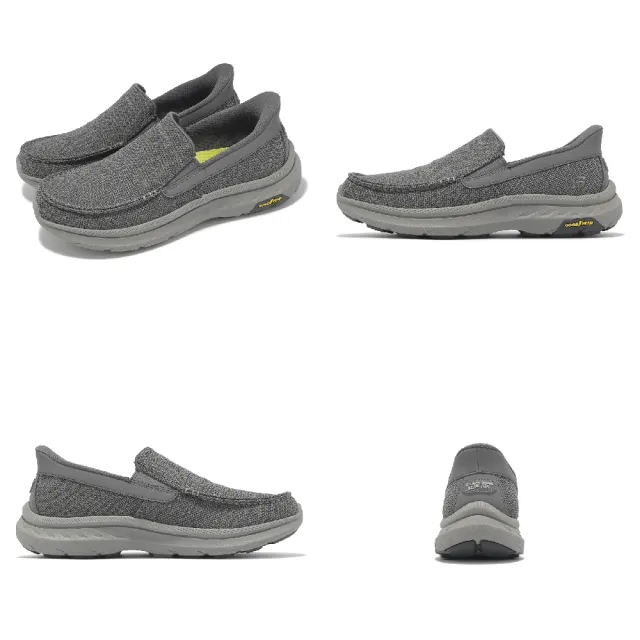 【SKECHERS】休閒鞋 Pollard-Wilfred Slip-Ins 男鞋 灰 懶人鞋 馬克縫 帆船鞋(205451-GRY)