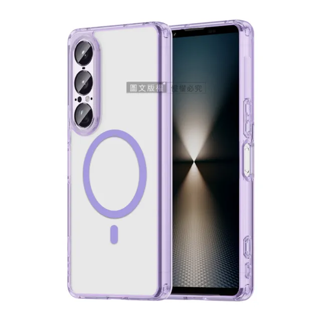 【彩煥清透】SONY Xperia 1 VII 七代 強力磁吸5D抗發黃 四角氣囊防摔軟邊手機殼