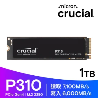 【Crucial 美光】P310 1TB Gen4 PCIe 2280 M.2 ssd固態硬碟 最高讀取7100MB/s 5年保