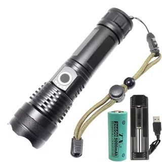 【TX 特林】XHP50 LED強亮USB充電手電筒(T-BESTVIP-P50)