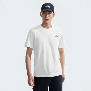 【The North Face】北面男款白色吸濕排汗短袖T恤｜89QVFN4(排汗衫)