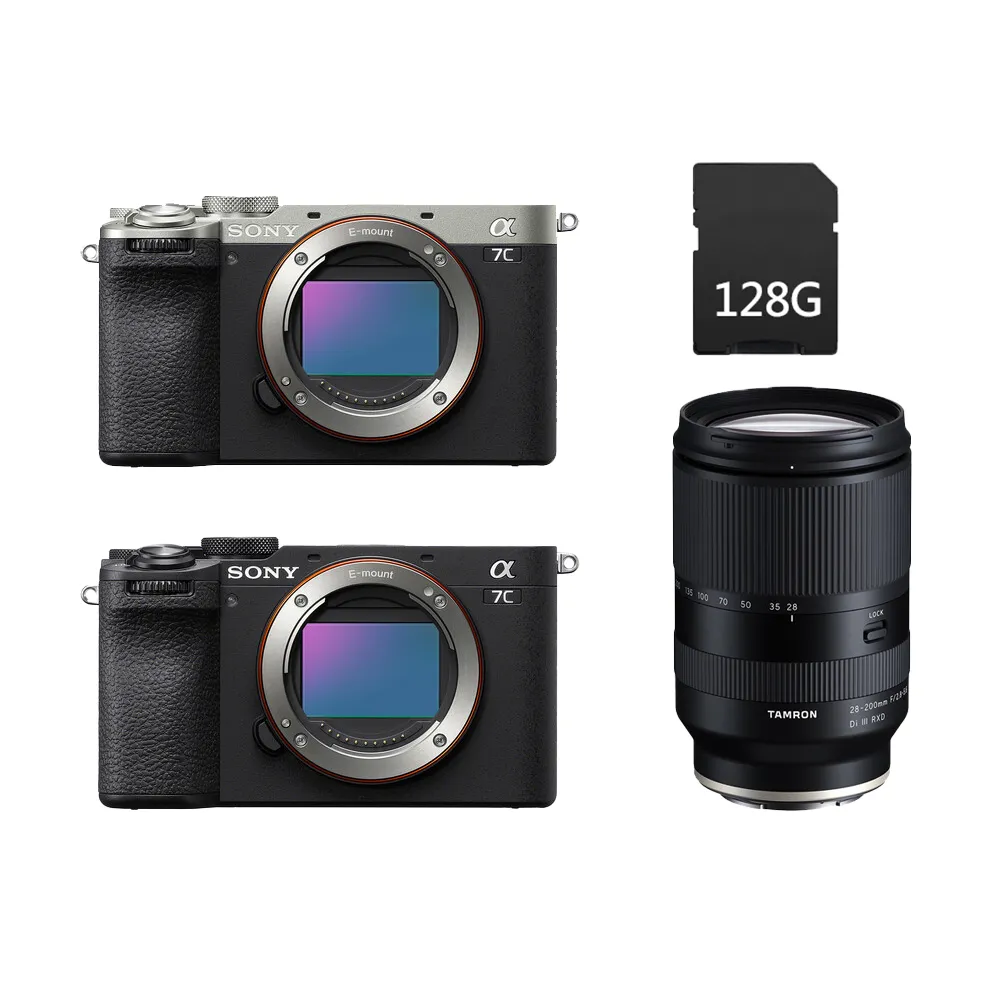 【SONY 索尼】ILCE-7CM2 A7CM2 α7C II 單機身+TAMRON 28-200mm A071+128G記憶卡(公司貨拆機版)