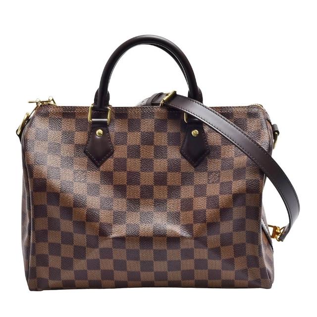 【Louis Vuitton 路易威登】N41367經典Speedy Bandouliere 30 Damier帆布手提/斜背波士頓包