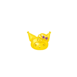 【Just Gold 鎮金店】酷洛米 Kuromi 復古野餐趣 黃金耳環(單耳)