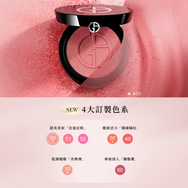 【ARMANI 亞曼尼】官方直營 輕透亮絲柔聚光腮紅 3.6g
