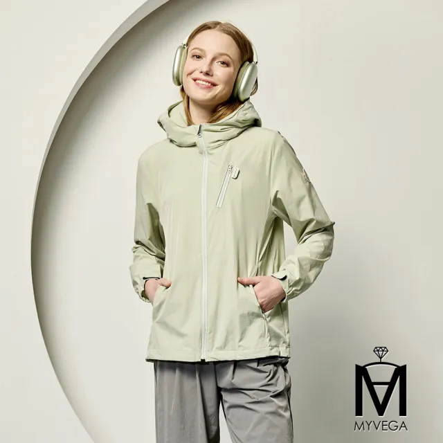 【MYVEGA 麥雪爾】MA涼感連帽充氣頸枕呼呼衣外套-男女款任選(防曬外套/罩衫/連帽外套)