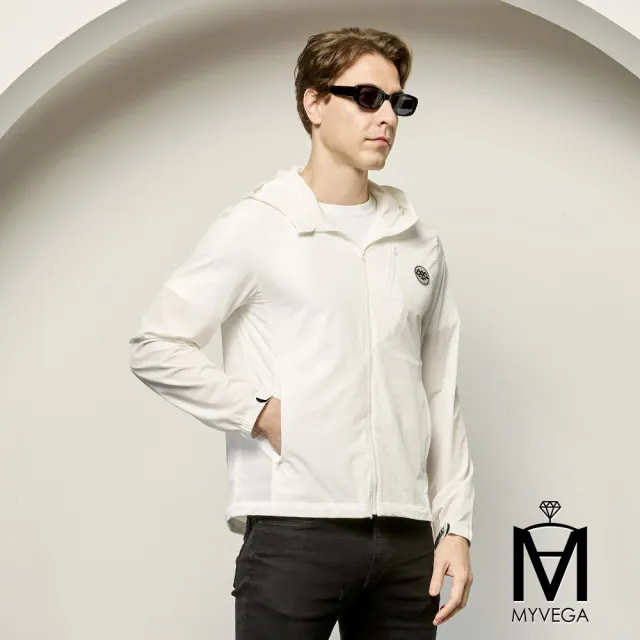 【MYVEGA 麥雪爾】MA涼感連帽充氣頸枕呼呼衣外套-男女款任選(防曬外套/罩衫/連帽外套)