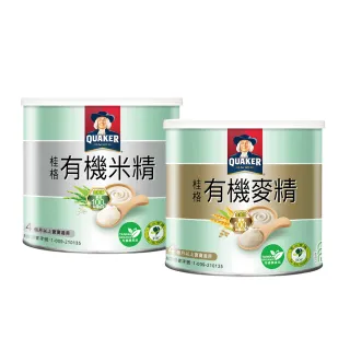 【QUAKER 桂格】有機米麥精系列-300g/罐(有機米精/有機麥精)